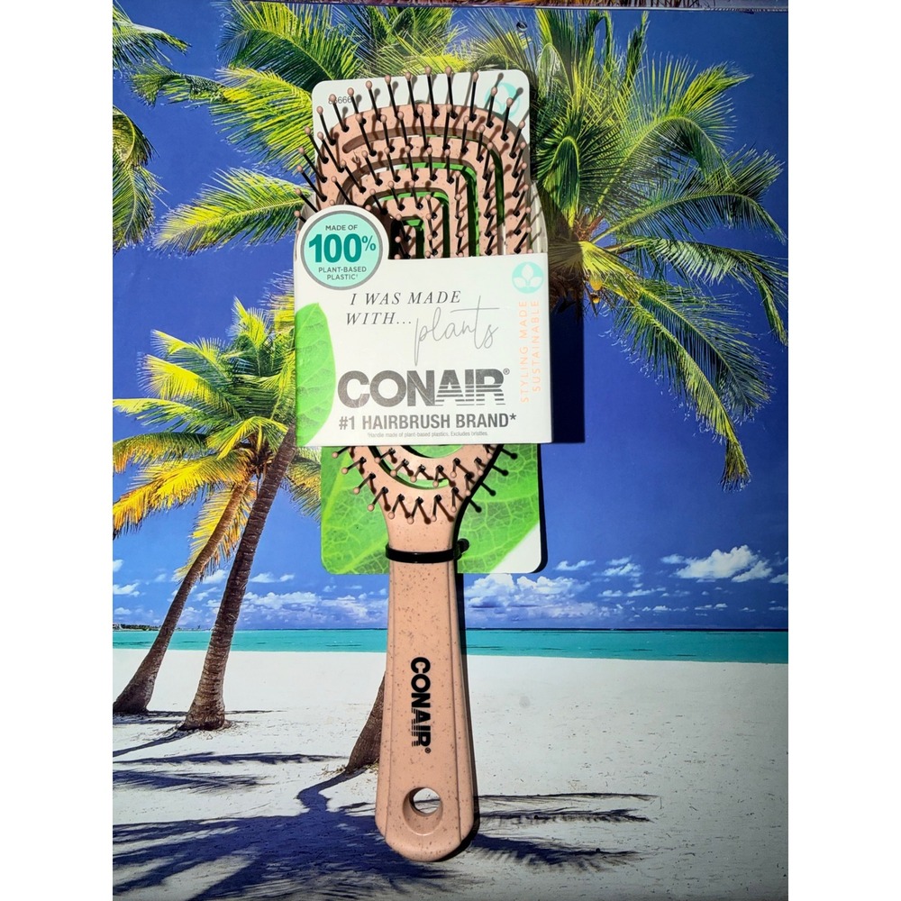 Conair Plant-Based Plastic Vented Hairbrush Eco-Friendly Peach Speckle 86666 NEW